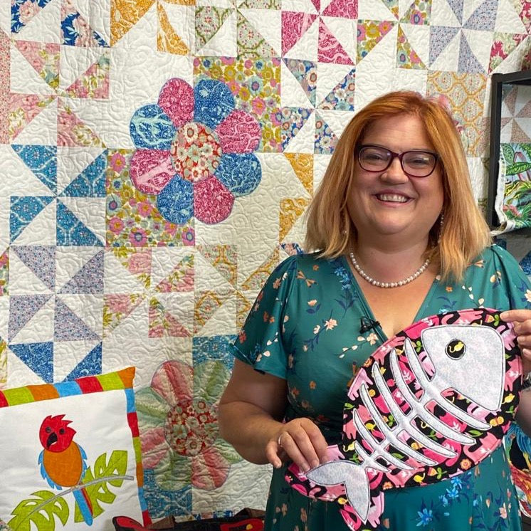 FABRIC KIT: Sarah Payne 'Perky Parrot' Cushion