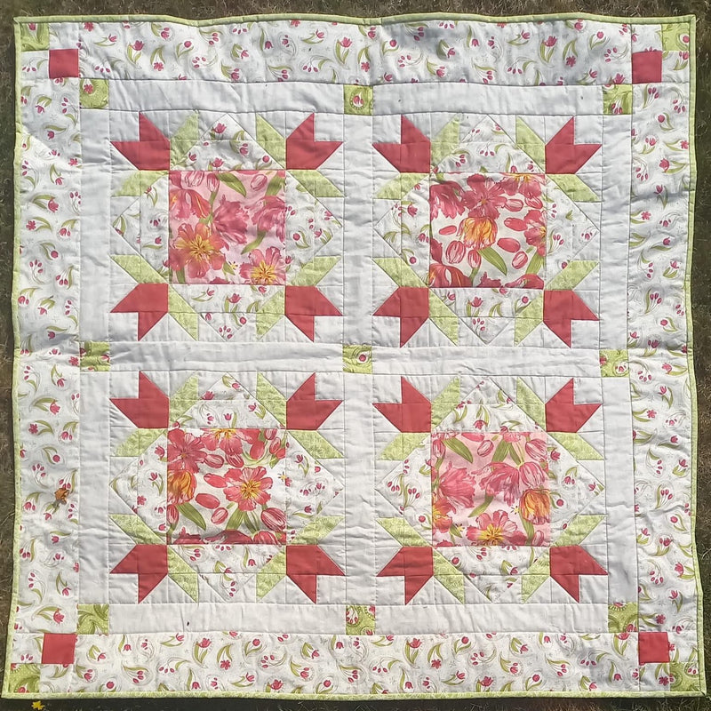 INSTRUCTIONS: 'Tiptoe Through the Tulips' Quilt: PRINTED VERSION