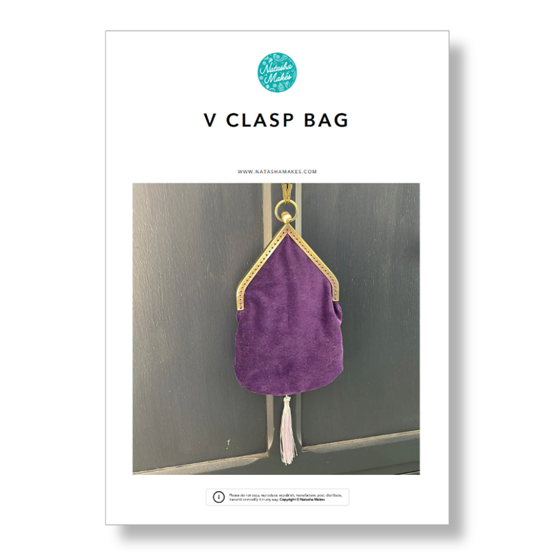 INSTRUCTIONS WITH TEMPLATE: V Clasp Bag: PRINTED VERSION