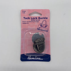Tuck Lock Buckle: Nickel Black: 31mm