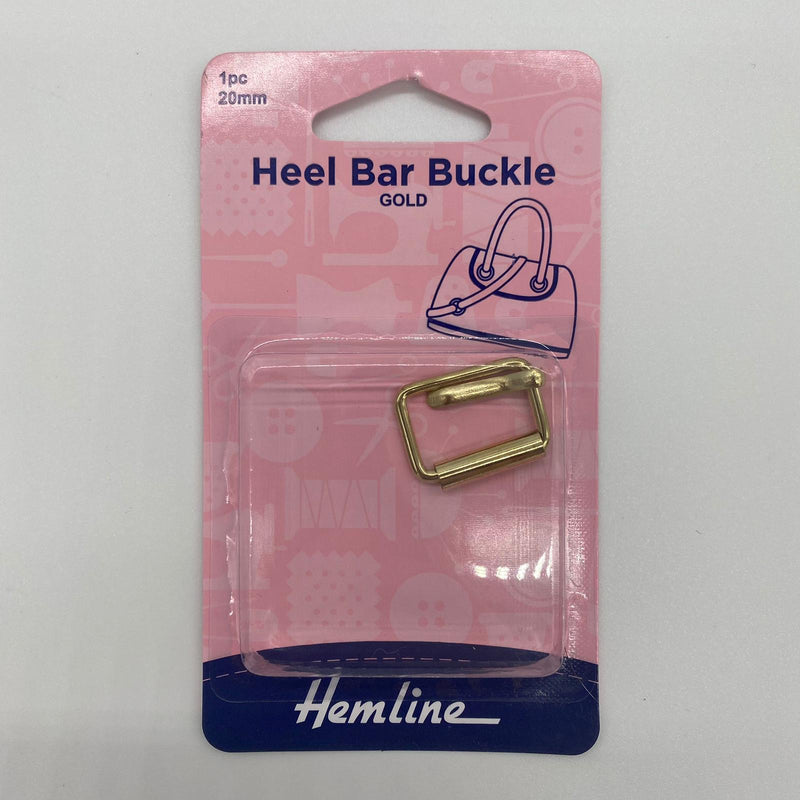 Heel Bar Buckle: Gold: 20mm
