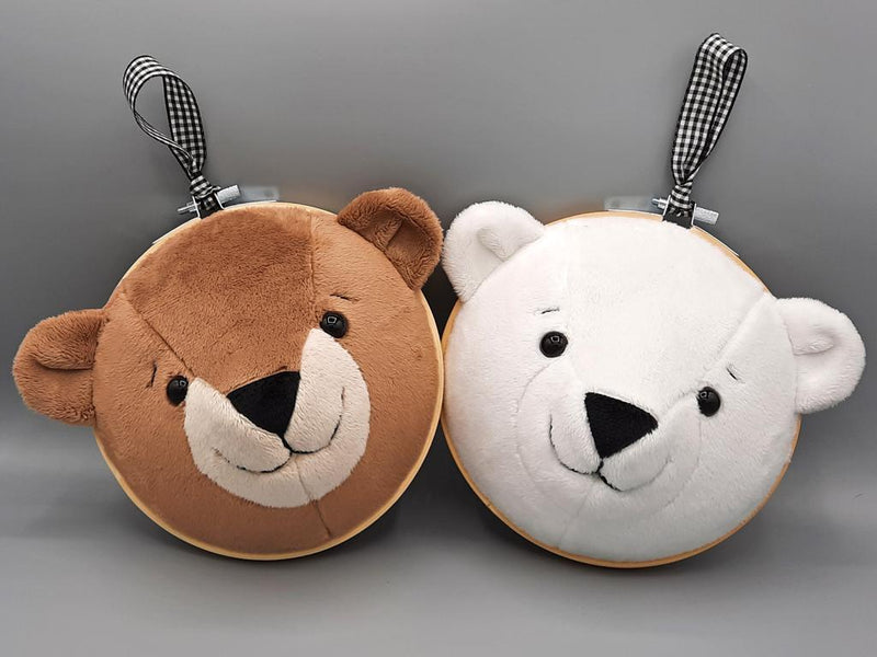 Jo Carter Teddy Bear and Polar Bear Hoopy Heads Kit