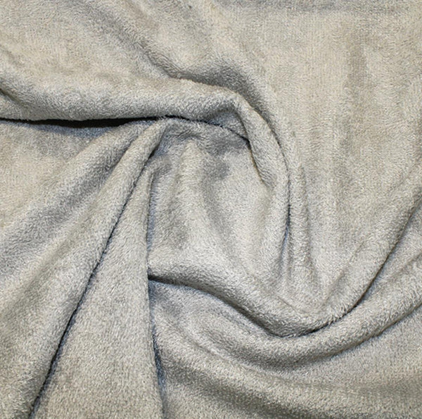 Bamboo Towelling: by the 1/2m: Silver