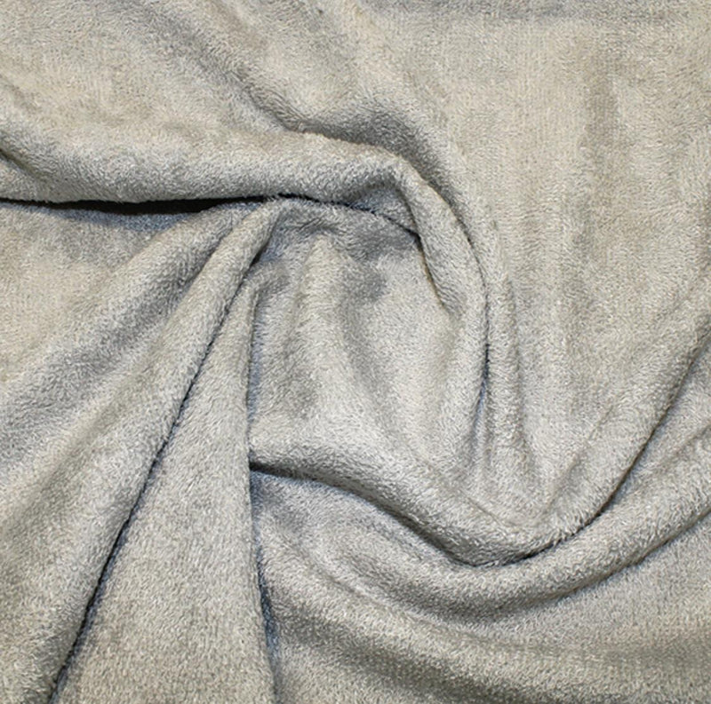 Bamboo Towelling: by the 1/2m: Silver