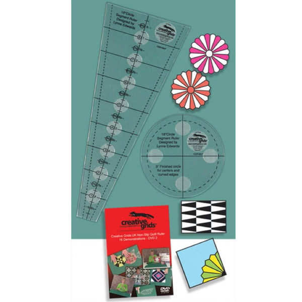 Creative Grids: CGR18CF Non-Slip 18° Dresden Plate Ruler