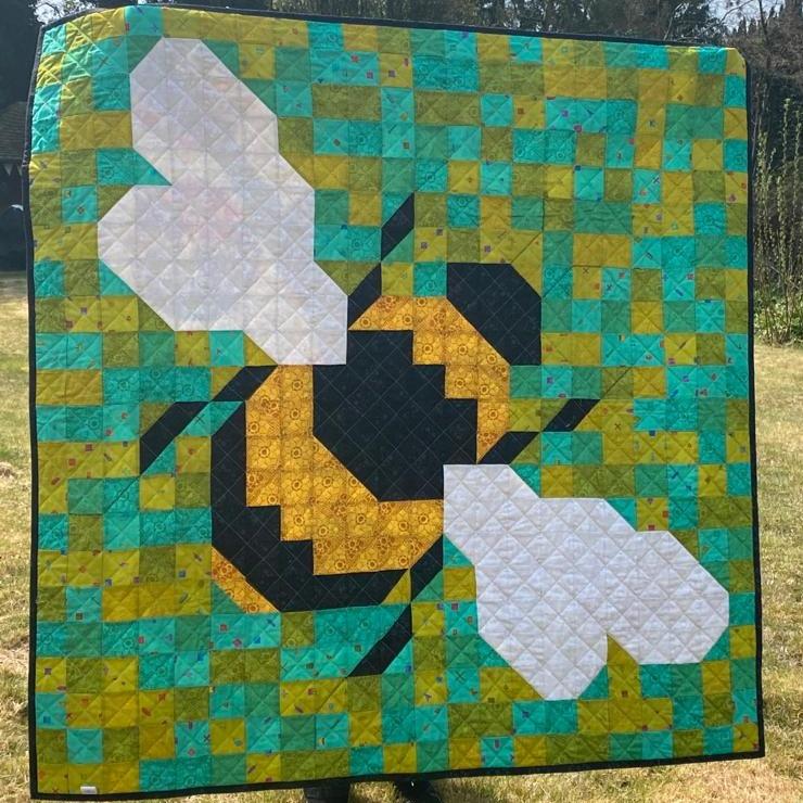 FABRIC KIT: Tracy Perks 'Bumble Bee' Quilt: Purples/Pinks Option