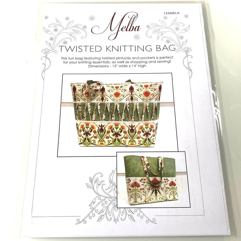 INSTRUCTIONS: Leesa Chandler MELBA Twisted Knitting Bag: PRINTED VERSION (Pre-Packed)