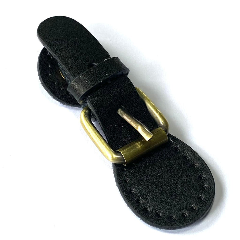 Magnetic Leather Buckle: BLACK