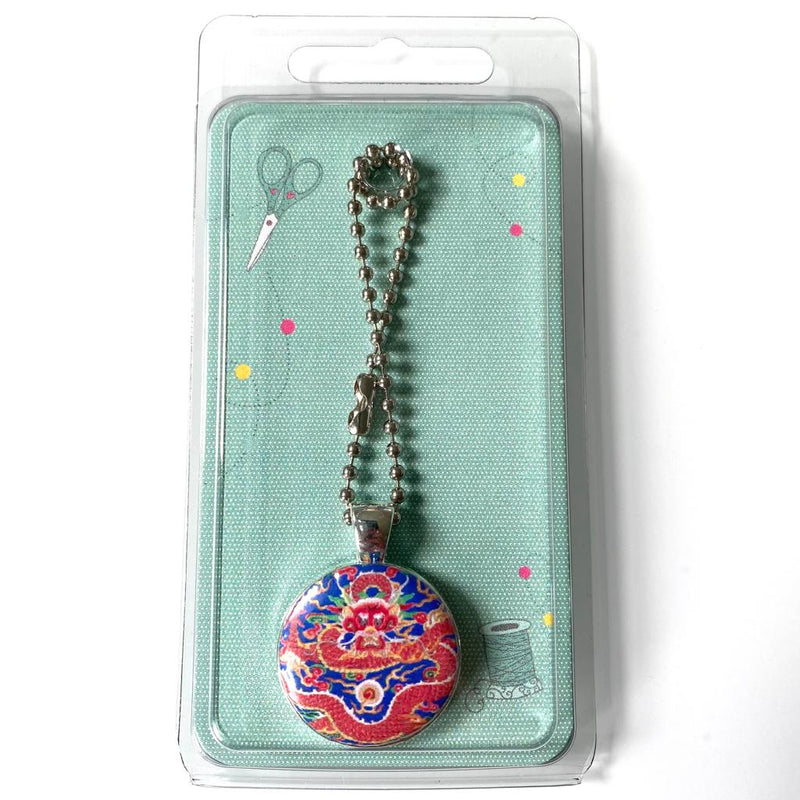 Zappy Dots: Philip Jacobs' Blue Dragon and Peony: Scissor Fob with BALL CHAIN