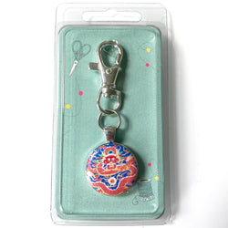 Zappy Dots: Philip Jacobs' Blue Dragon and Peony: Scissor Fob with SWIVEL CLIP