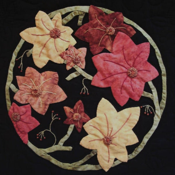 FABRIC KIT: Leesa Chandler Oriental Baltimore Appliqué Quilt: BLOCK 3 'Maple'