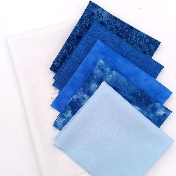 Fabric Kit for 'Candy Medallion': BLOCK 5 ONLY: Blue