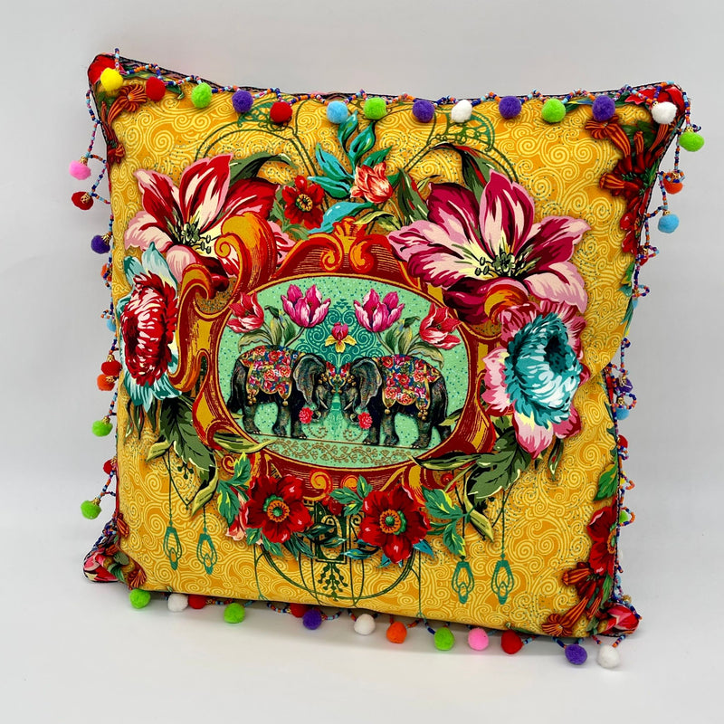 INSTRUCTIONS: Visible Zip and Pom-Pom Trim Cushion: Digital Download