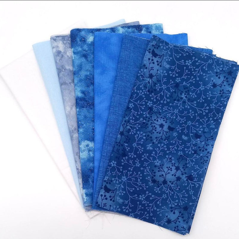 Fabric Kit for 'Candy Medallion': BLOCK 6 ONLY: Blue