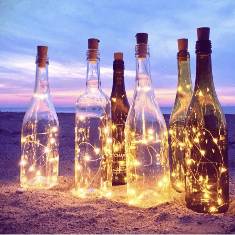 LED Cork Lights - SOLAR POWER - For Bottles, Jars, Plants, Outdoor Christmas Decorations