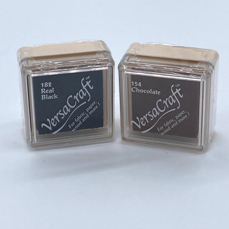 VERSACRAFT: 2 x Small Ink Pads (154 Chocolate & 182 Real Black)