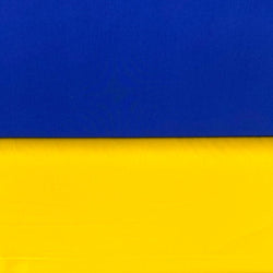 2 x 1/2m 100% Cotton Plain Duo for Ukraine Makes: #15 Sunshine and #50 Marine
