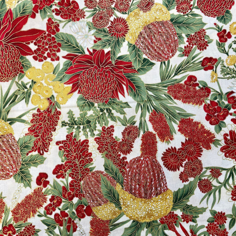 Leesa Chandler | Under The Australian Sun 'Floral' Red Ivory 0013 1: by the 1/2m
