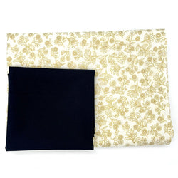 SASHING & SYMBOLS KIT: Leesa Chandler Oriental Baltimore Appliqué Quilt: 1.5m Small Floral & FQ Plain Black