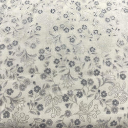 Leesa Chandler | Melba 'Small Floral' 0003 5 Grey / Rose: by the 1/2m