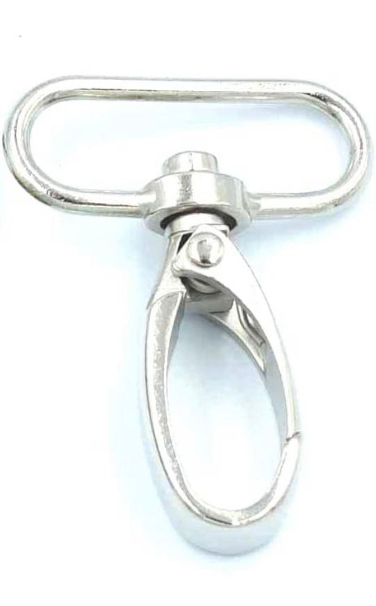 HARDWARE: Two 1.5" PREMIUM Swivel Clips: Silver Colour