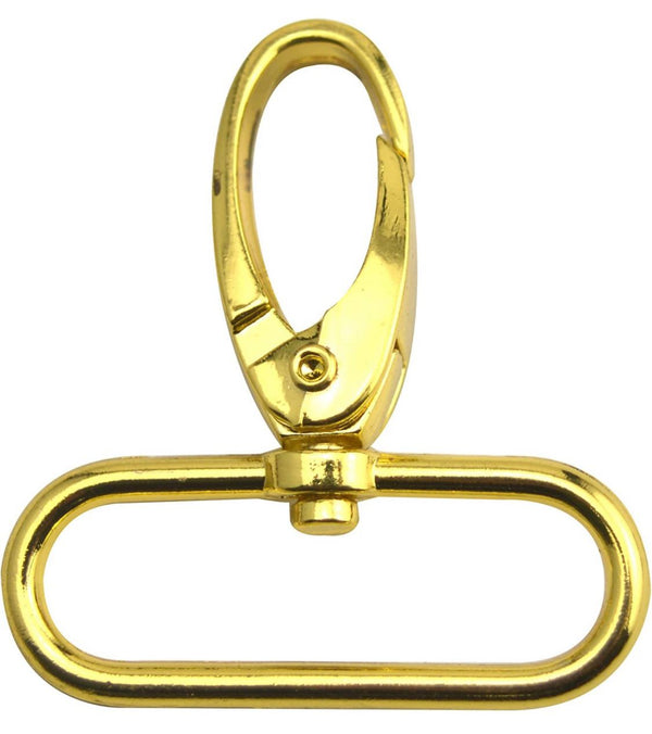 HARDWARE: Two 1.5" PREMIUM Swivel Clips: Gold Colour