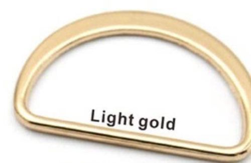 HARDWARE: Four 1.5" PREMIUM D Rings: Light Gold Colour
