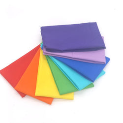 Fabric Kit: 8x 1/2m Cotton Plains for Jigsaw Quilt: Rainbow Plains