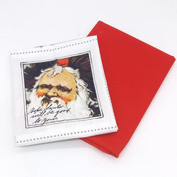 Special Buy: Riley Blake | Nicholas 'Cheerful Giver' Postage Stamp Panel PD12332 with 1m cotton plain in Red #27
