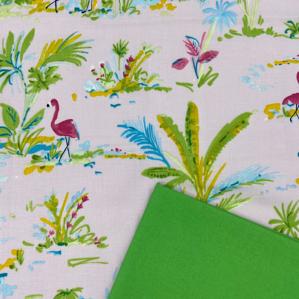 Half Metre Heaven: Dena Designs | Chinoiserie Chic 'Paradise' Pink with Lime