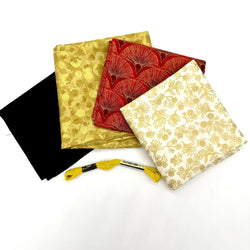 FABRIC KIT: Leesa Chandler | JAPANESE Baltimore Appliqué Quilt: BLOCK 8 'Gong'