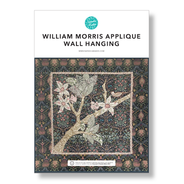 INSTRUCTIONS with Template: William Morris Appliqué Wall Hanging: PRINTED VERSION