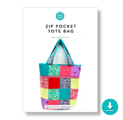 INSTRUCTIONS: Zip Pocket Tote Bag: DIGITAL DOWNLOAD
