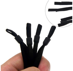 Adjustable Elastics: 10 Pairs: Black