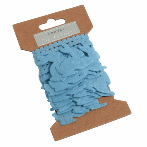 Groves Trim Collection: Easter Bunny Garland Blue: 2m x 45mm