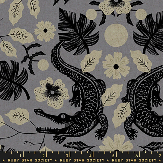 Sarah Watts of Ruby Star Society for Moda | Florida Volume 2 'Gator Canvas' Cloud 2064 14L: by the 1/2m